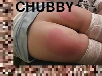 Pain And A Red BBW Ass Spank That Punished Her Chubby butt