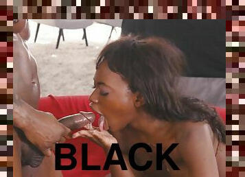 Big black dick deep in orgasmic pussy of ebony Noemie Bilas