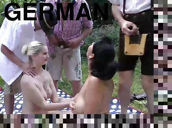 Extreme german first public fuck orgy in a wild outdoor oktoberfest