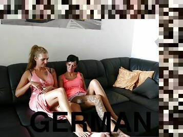 German amateur homemade threesome milf and teen