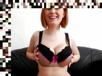 Sexy redhead babe loves fingering herself on webcam live