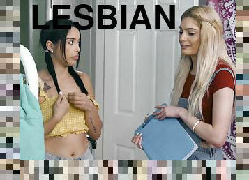 babes, lesbisk, soving, pigtail