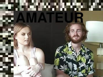 Real amateur couple couldnt wait to make a porno