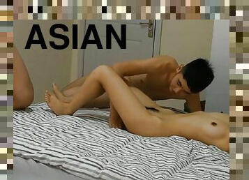 Two Asian Teens fucks the Asian Tight and Hairy Teen Pussy hardcore.