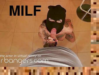 Tattooed MILF burglar gets caught and punished