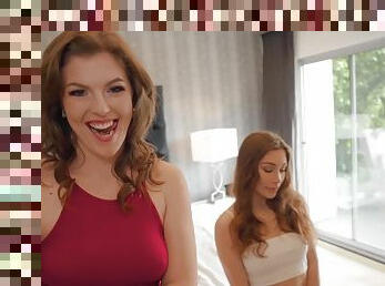 Ella Nova and Kayla Paris share big cock in threesome