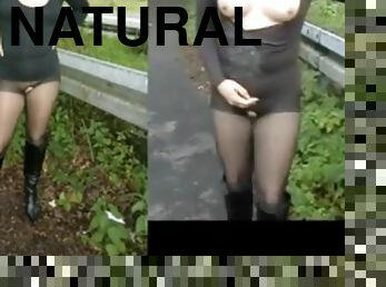 Beauty walks down the street Waiting for live cocks