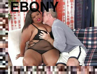 BBW ebony Peaches loves to fuck with her older friend after pussy licking