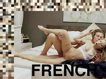 POV sex with arousing French babe Jennifer Amilton