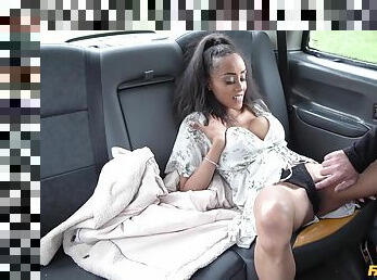 Alyssa Divine enjoys hard fuck in the car cabine with a stranger