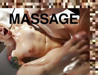 Slim vixen Kylie Nymphette rough massage sex video