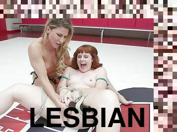 Barbary Rose is the real queen of hard lesbian sex on the floor