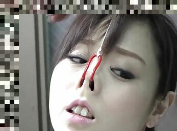 BDSM JAV Yuu Kawakami CMNF Nose Hook Blowjob