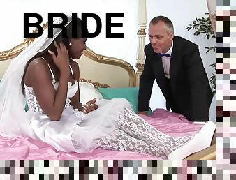 future bride Jasmine Webb enjoys hard fuck with a stranger on the bed