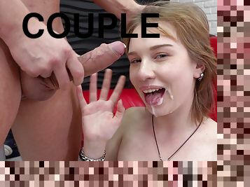 After she sucked a friend's oversize penis, Alice Klay is ready for anal sex