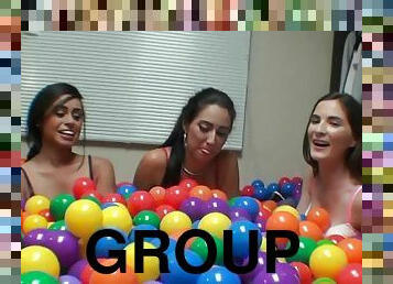 Molly Jane and Rachel Rose find a dick in a ball pool