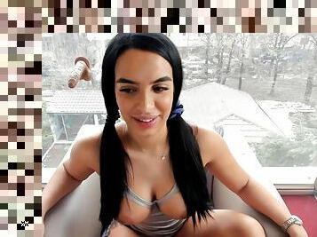 Hot Sexy Romanian Brunette On Webcam Shows How To Suck Cock