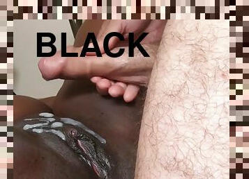 Cum on black pussy compilation