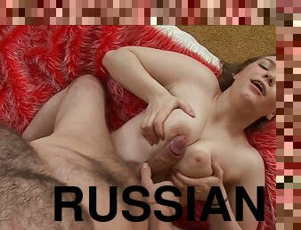 Russian Chubby Angela taking monster cock hardcore