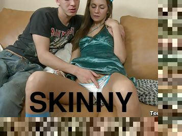Skinny Angelina with nice ass taking big cock hardcore