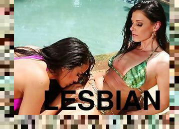 India Summer and Layla Sin - Lesbian Pool Party 2