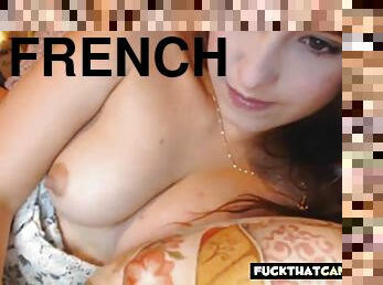 Hot French chick just wants you to get fall in love with her nice clean shaved pussy.