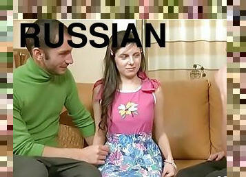 Russian teen wants her first threesome after college