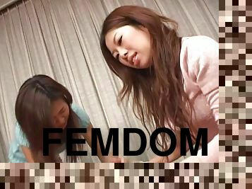 JAV CFNM bound for femdom handjob with cumshot Subtitles