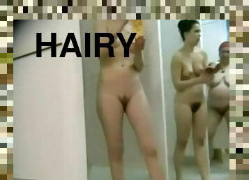 hairy cunts in public shower room