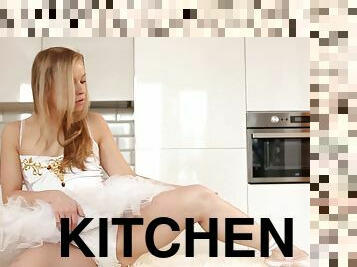 Kitchen one on one action with ballerina Calibri Angel