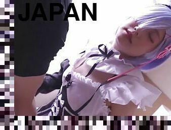 Japanese kawaii cosplayer fucked twice by a secret stud