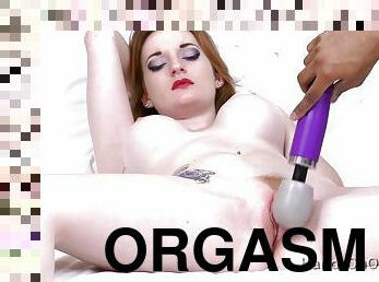 Real Redhead Masturbated to Multiple Pulsing Orgasms