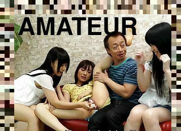 JAV amateur friend watches sex party HD subtitled