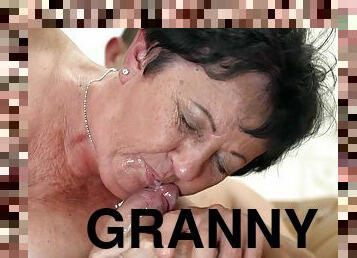 Lucky granny Hettie gets her tight cunt banged by a naughty friend