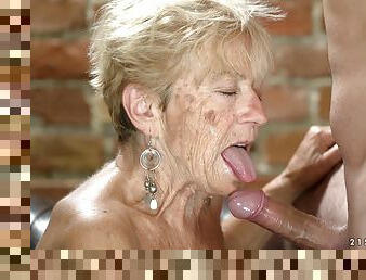 Horny granny Malya wants to fuck roughly with a handsome guy