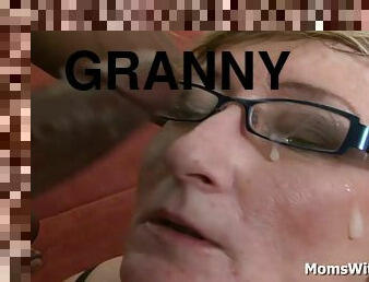 Blonde Granny Aja Fucks Massive Black Schlong