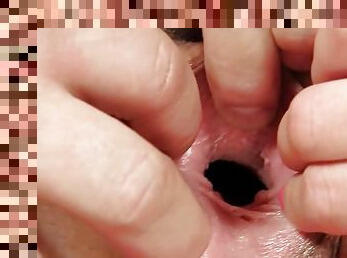 Close-up masturbation with slender busty Mazzy