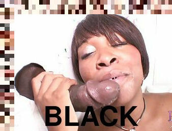 Imani Rose is a hot black chick excited about a massive BBC