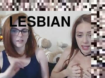 Two super horny babes having their first time lesbian sex on webcam