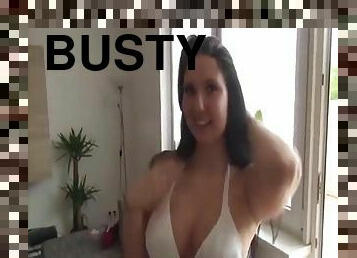 Busty brunette slut loves a fat cock up her ass