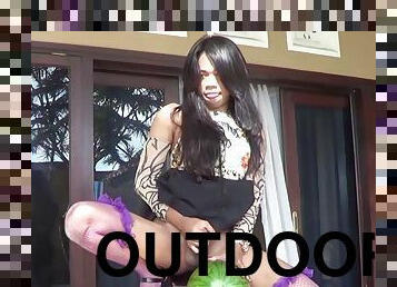 Kinky Ladyboy Adriana Outdoor