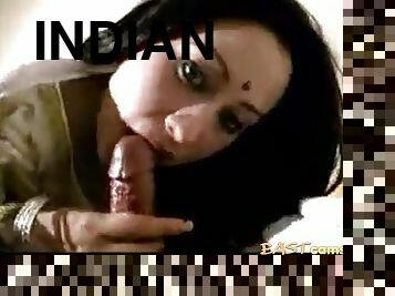 Curvy Indian milf enjoying a massive dick