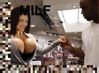 Buxom MILF Denise Milani - Gloryhole interracial hardcore with monster cock