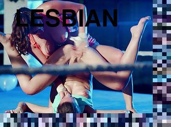 Lesbians in the wrestling wing Let's Get Ready to Squirrrrrt Ashley Adams, Milana Ricci