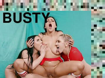 Very Busty Threesome Eat Me - Angela White, Kendra Sunderland, Mona Azar, Mick Blue part 02