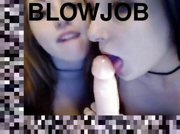 Two girls pov blowjob