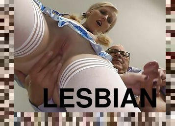 vanha, pillu-pussy, lesbo-lesbian, kova-seksi, käsihomma, pari, pitkät-sukat, letti, vanhempi, ajettu