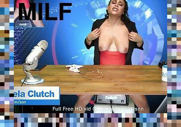 Latina Milf With Big Boobs rides sybian live on air - Latina