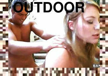 Outdoorsy Sex With Hot MILF and Her Peeping Neighbor