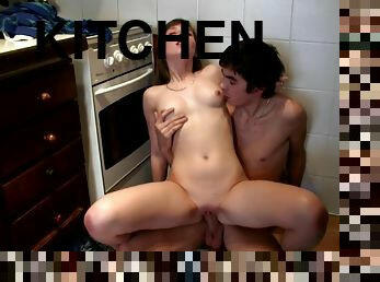 Hot Teenage Fucking In The Kitchen - Solo